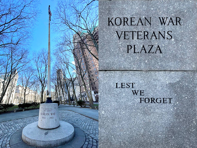 뉴욕 한복판에 새겨진 한국전쟁 기념물